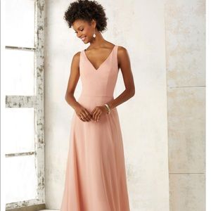 Mori Lee peach dress brand new